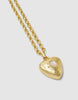Pearl Locket Necklace Gold