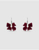 Glass Flower Earrings Dark Plum/Silver