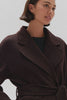 Sadie Single Breasted Wool Coat Cocoa Marle