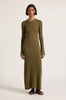 Gaia Knit Maxi Dress Olive