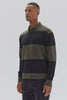 Carter Cotton Long Sleeve Knit Polo Dark Olive