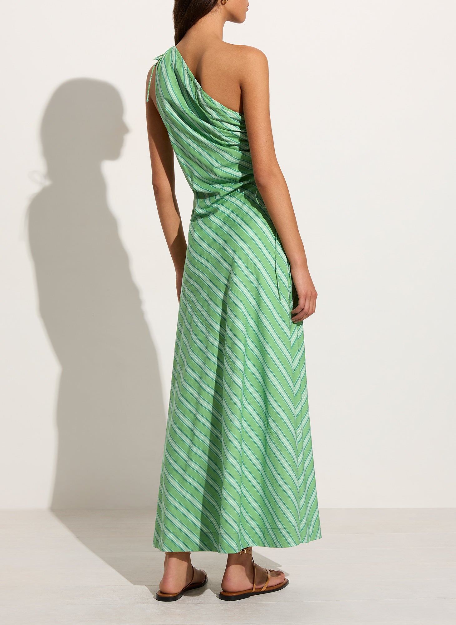 Laureles Midi Dress Akaia Stripe Green