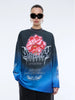 Orchid Long Sleeve Tee Dress Washed Black