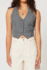 Halter Vest Gingham Black