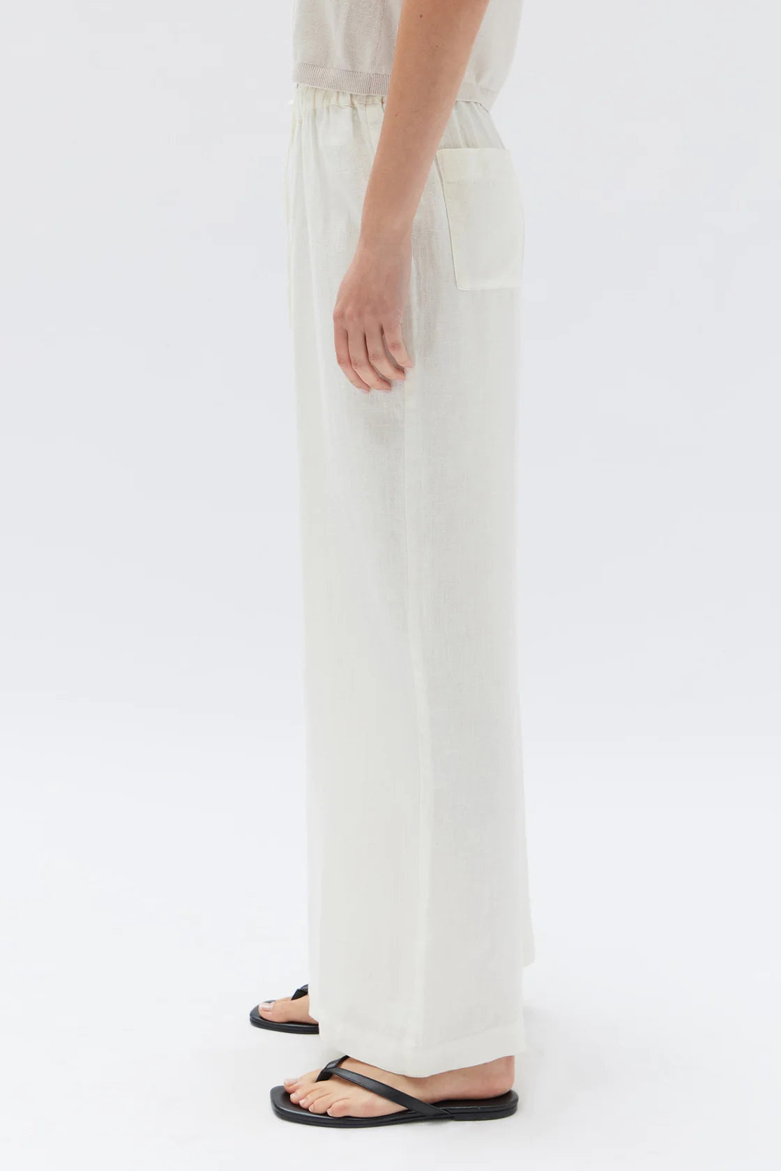 Amelia Linen Pant Antique White
