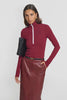 Woods Rib Turtle Neck Sangria
