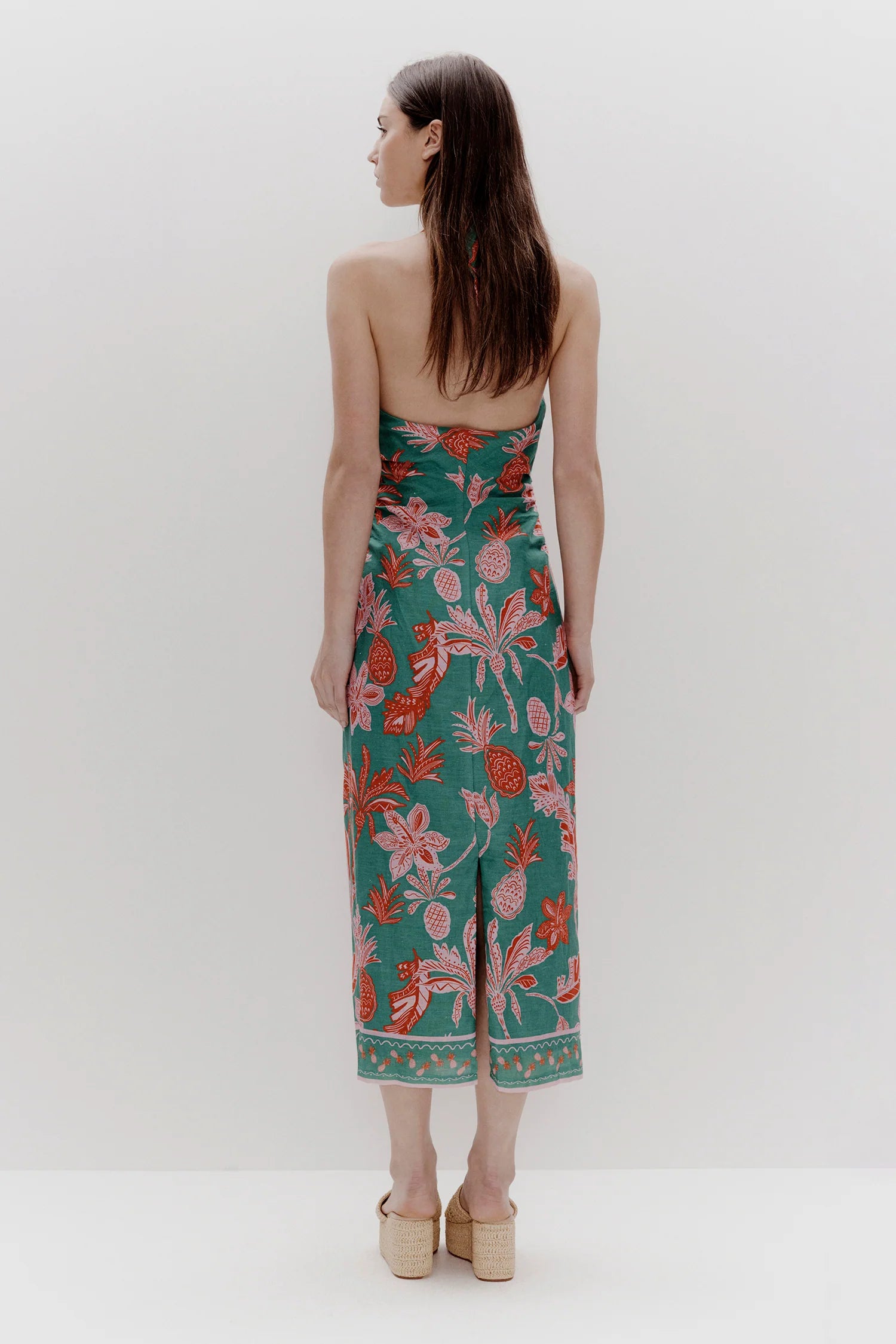 Kara Midi Dress Pineapple Print