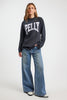 Vintage Collegiate Long Sleeve Tee Vintage Black/Lavender