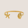 Seashell Cuff Bracelet 18k Gold Plated
