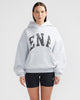 Collegiate Oversized Hoodie Mid Grey Marle