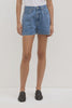 Boxy Denim Short Dark Stone