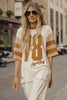 Homecoming Oversized Biker Tee Stone/Cream