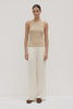 Nika Rib Tank Tan