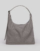 Nylon Shoulder Bag Black & White Gingham