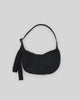Small Nylon Crescent Bag Black
