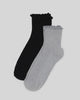 Lettuce Edge Sock Set Grey & Black