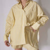 Adult Isla Stripe Cotton Set Yellow/White Stripe