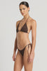 Beaded Tie Side Vista Brief Dark Chocolate Eco