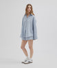 Striped Linen Shorts Blue Stripe