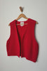 Granny Knit Vest Red