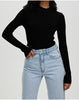 Pansy Rib Top Black