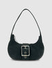 Everyday Mini Baguette Bag Black Corn Leather