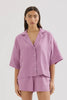 Lounge Linen Shirt / Grape