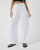 South Beach Linen Pants White