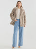 Clover Faux Fur Jacket Stone