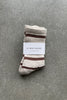 Striped Boyfriend Socks Flax Stripe