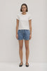 Lyla Cap Sleeve Tee Antique White