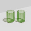 Wave Glass Set Green