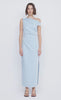 Rochelle Asym Midi Dress Dolphin Blue