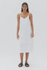 Linen Slip Dress White