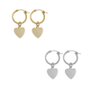 Paris Hoop Earrings w/ Avery Heart Gold Filled